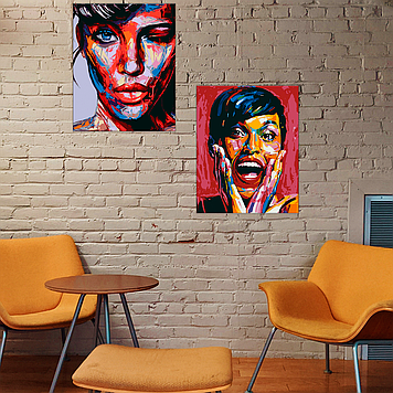 Комплект картин за номерами Riviera Blanca Яскраві образи (ITR-002) 2 шт в наборі