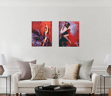 Комплект картин за номерами Riviera Blanca Пристрасний танець (ITR-006) 2 шт в наборі