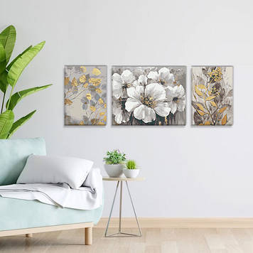 Набір картин за номерами з металевими фарбами Riviera Blanca Мерехтливий сад (ITR-017) 3 шт в наборі