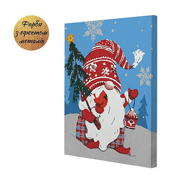 Riviera Blanca Картина за номерами Гном та пташка 40x50 см (RB-0866)