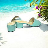 Шкіряні мюлі на маленькому підборі, фото 3