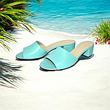 Шкіряні мюлі на маленькому підборі, фото 2