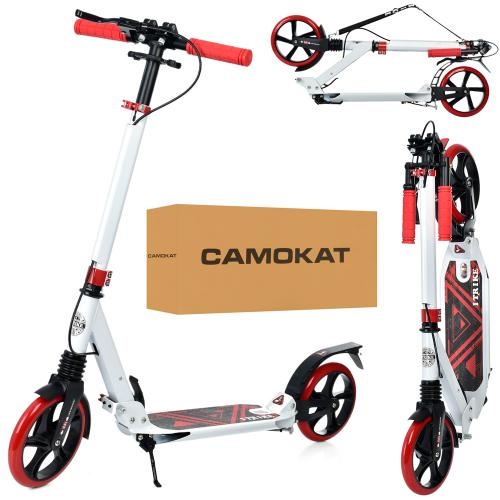 Самокат дорослий складаний ITrike SR 2-018-10-WR Біло-червоний