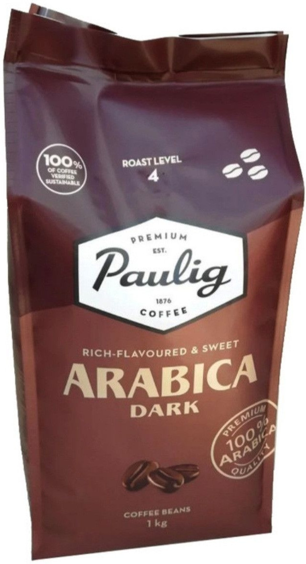 Оригінал! Кава в зернах Paulig Arabica Dark 1кг Фінляндія