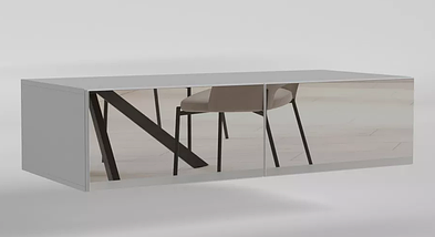 Антресоль Noir/Ноір 2 двері фасади дзеркало TM Matroluxe, фото 3