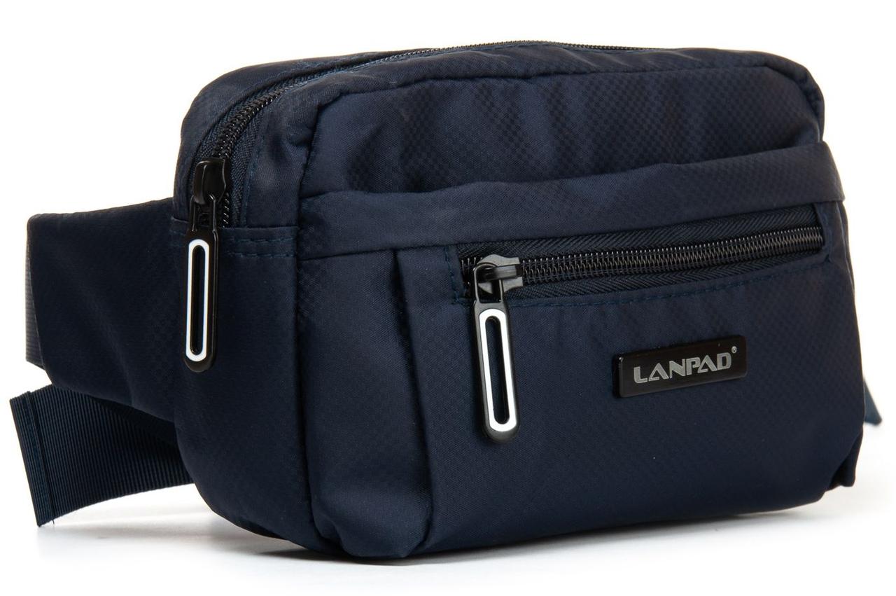 Сумка чоловіча на пояс Lanpad, синій