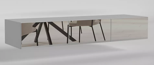 Антресоль Noir/Ноір 3 двері фасади дзеркало TM Matroluxe, фото 5