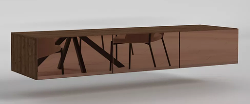 Антресоль Noir/Ноір 3 двері фасади дзеркало TM Matroluxe, фото 2