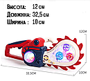 Дитяча музична бензопила з шестернями 9709C зі світловими ефектами Червона, фото 7