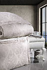 Постільна білизна First Choice Jacquard Satin 200х220 Sofya Champagne, фото 3