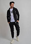 Чоловічий спортивний костюм Armani CK7690 чорний L, XL, XXL, фото 2