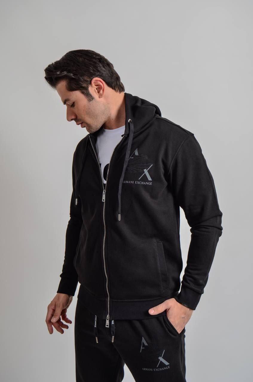 Чоловічий спортивний костюм Armani CK7690 чорний L, XL, XXL, фото 1