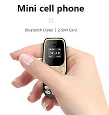 Телефон міні SERVO BM10 2 SIM-карты GSM Black, фото 4