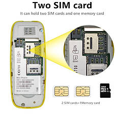 Телефон міні SERVO BM10 2 SIM-карты GSM Black, фото 3
