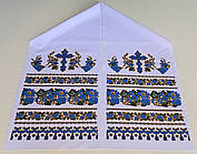 Рушник з хрестом орнамент синій