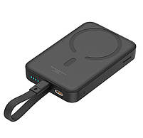 Портативний зарядний пристрій Baseus Magnetic Mini 10000 mAh 20W Black with MagSafe, фото 5