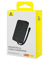 Портативний зарядний пристрій Baseus Magnetic Mini 10000 mAh 20W Black with MagSafe, фото 8