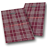 Поліетиленовий пакет із прорізною ручкою розмір 28х42 "Клітка" ХВГ 50 шт/уп., фото 2