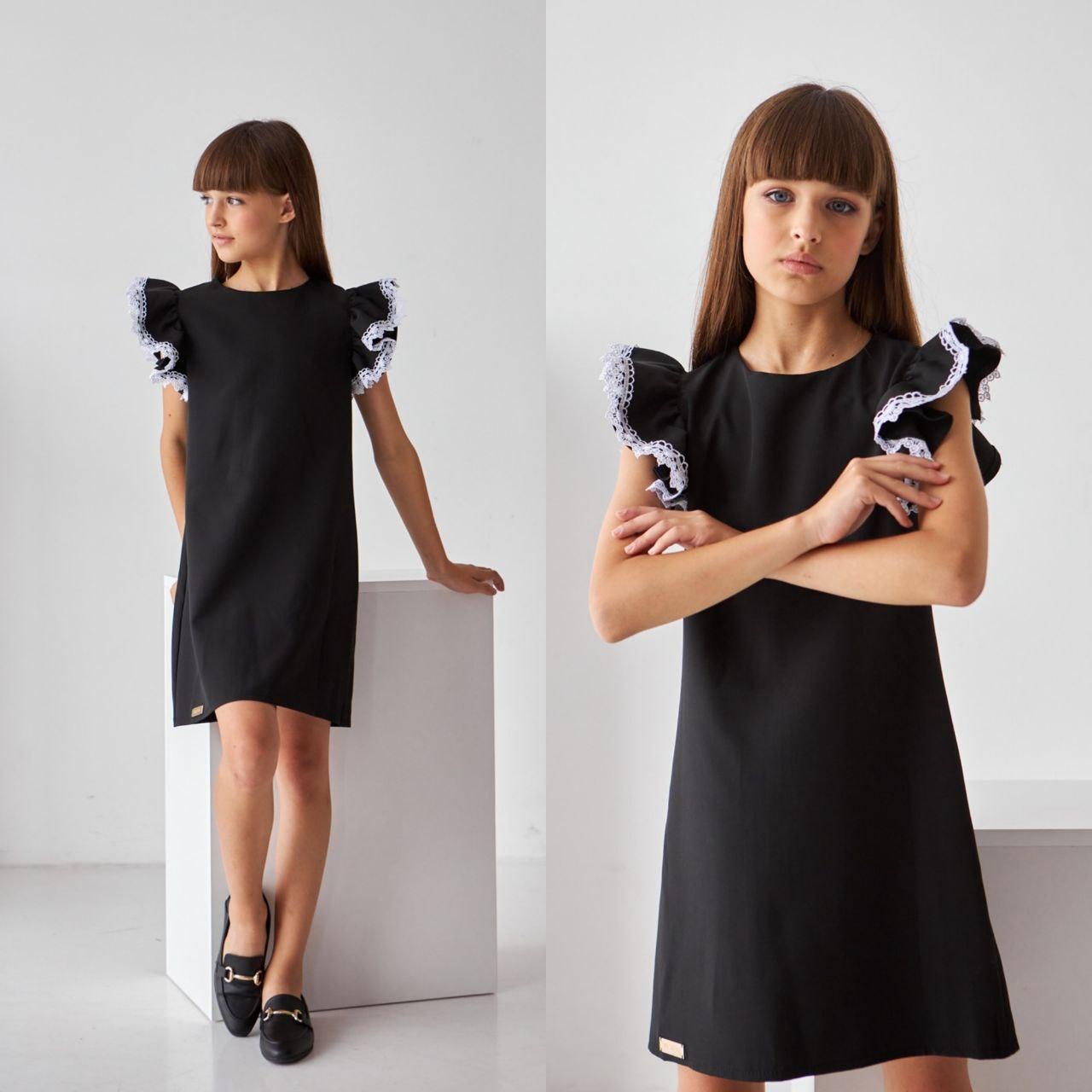 Сукня на дівчинку 128-146, 158 см Костюмка 5647 Чорна