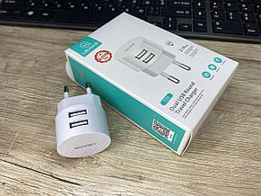 Мережевий зарядний пристрій Usams US-CC080 T20 2USB 2.1A, фото 1