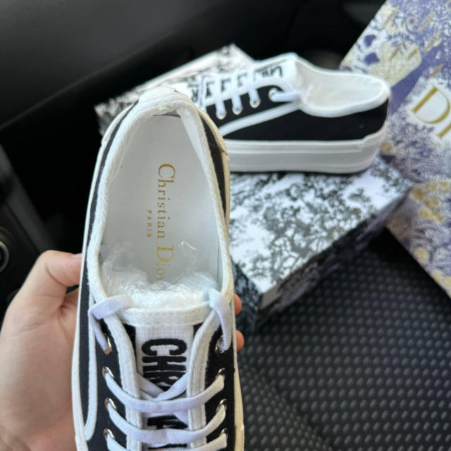 Кеди жіночі чорні Christian Dior Walk'n' Dior Black White Platform