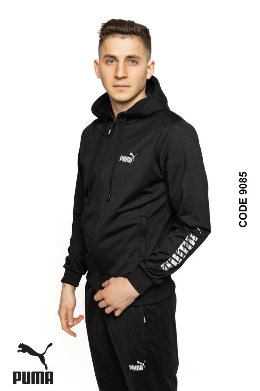 Чоловічий еластиковий спортивний костюм Puma, тканина лакосту, фото 1