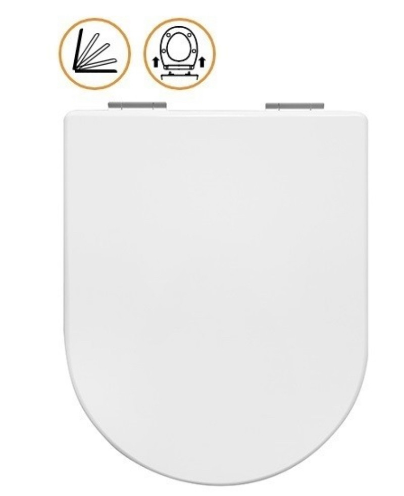 Кришка для унітаза МДФ, повільно опускається (Мікроліфт), фото 1