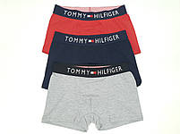 Спідня білизна для чоловіків набір 3шт Tommy Hilfiger. Чоловічі труси боксери набір Томмі Хілфігер. Набір трусів, фото 8