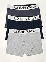 Комплекти чоловічої білизни 3шт Calvin Klein. Чоловічі труси-боксери Кельвін Кляйн. Набір нижньої білизни в коробці, фото 9