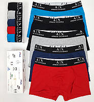 Труси чоловічі та підліткові 5шт Armani Exchange. Спідня білизна чоловіча боксери набір в коробці Армані Ексчендж, фото 10