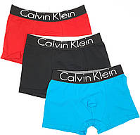 Чоловічі труси в коробці 3шт Calvin Klein. Комплекти чоловічої білизни Кельвін Кляйн. Чоловічі труси-боксери 3шт, фото 4