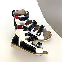 Босоніжки шкіряні ортопедичні для хлопчика Шкіряні ортопедичні сандалі Ортопедичне взуття