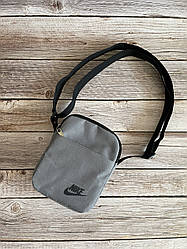 Маленька спортивна сумка через плече Nike найк сіра