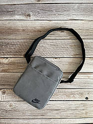 Чоловіча спортивна сумка через плече найк Nike сіра