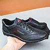 Чоловічі шкіряні кросівки (натуральна шкіра) чорні демісезонні для чоловіків на весну осінь, розміри 39-46, фото 5