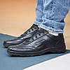 Чоловічі шкіряні кросівки (натуральна шкіра) чорні демісезонні для чоловіків на весну осінь, розміри 39-46, фото 9
