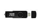 Флеш-накопичувач XON FlashDrive DuoConnect 128GB (USB 2.0 + USB Type-C) Чорний (FX2DR128PB 7539), фото 4