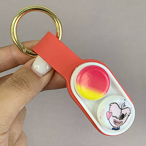 Антистрес іграшка Pop Puck поп пак магнітна кишенькова розвиваюча іграшка червона