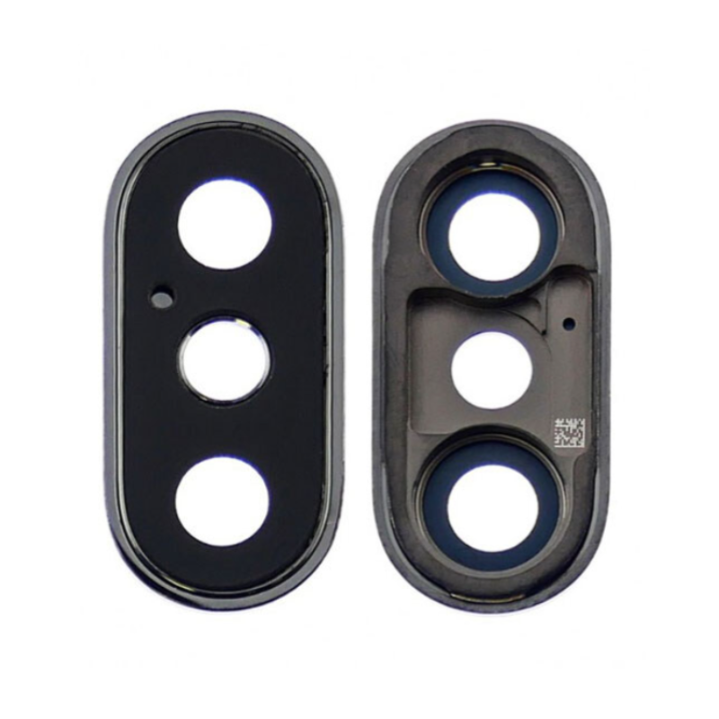 Скло камери із рамкою iPhone XS Max Silver, H/Q, фото 1