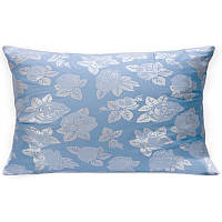 Чохол на подушку 50х70 см Блакитний принт троянда