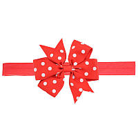 Дитяча пов'язка в горох one size червоний
