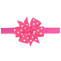 Дитяча пов'язка в горох one size малиновий