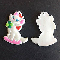 Заготівля під кулон, сережки, брелок Кошечка 33х17мм купити біжутерію оптом в інтернеті