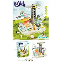 Гараж T920A кран (механічий), кульки 3 шт., рухомі деталі, музика, світло, на батарейках (таблетках), в коробці, 20-27,5-13,5см, фото 4