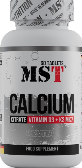 Кальцій Д3 MST Calcium Citrate Vitamin D3 + K2MK7 60 tab