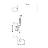 Вбудована душова система GAPPO G7107-76, 3 режими, латунь, чорний, фото 9