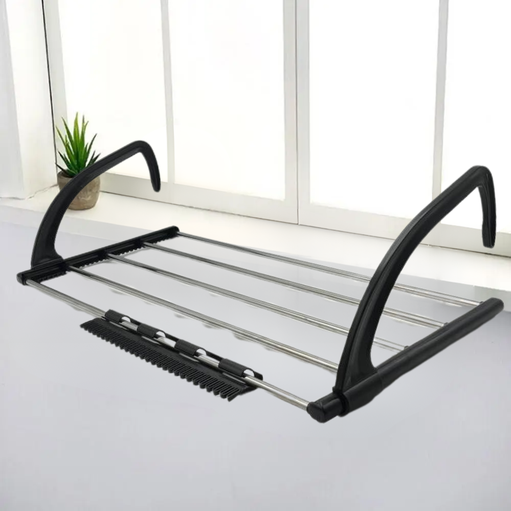Складна сушарка для білизни на балкон вікно Folding Clothes Shelf З'ємна сушка для одягу на батарею