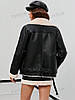 Жіноча дублянка авіатор з екошкіри, фото 3