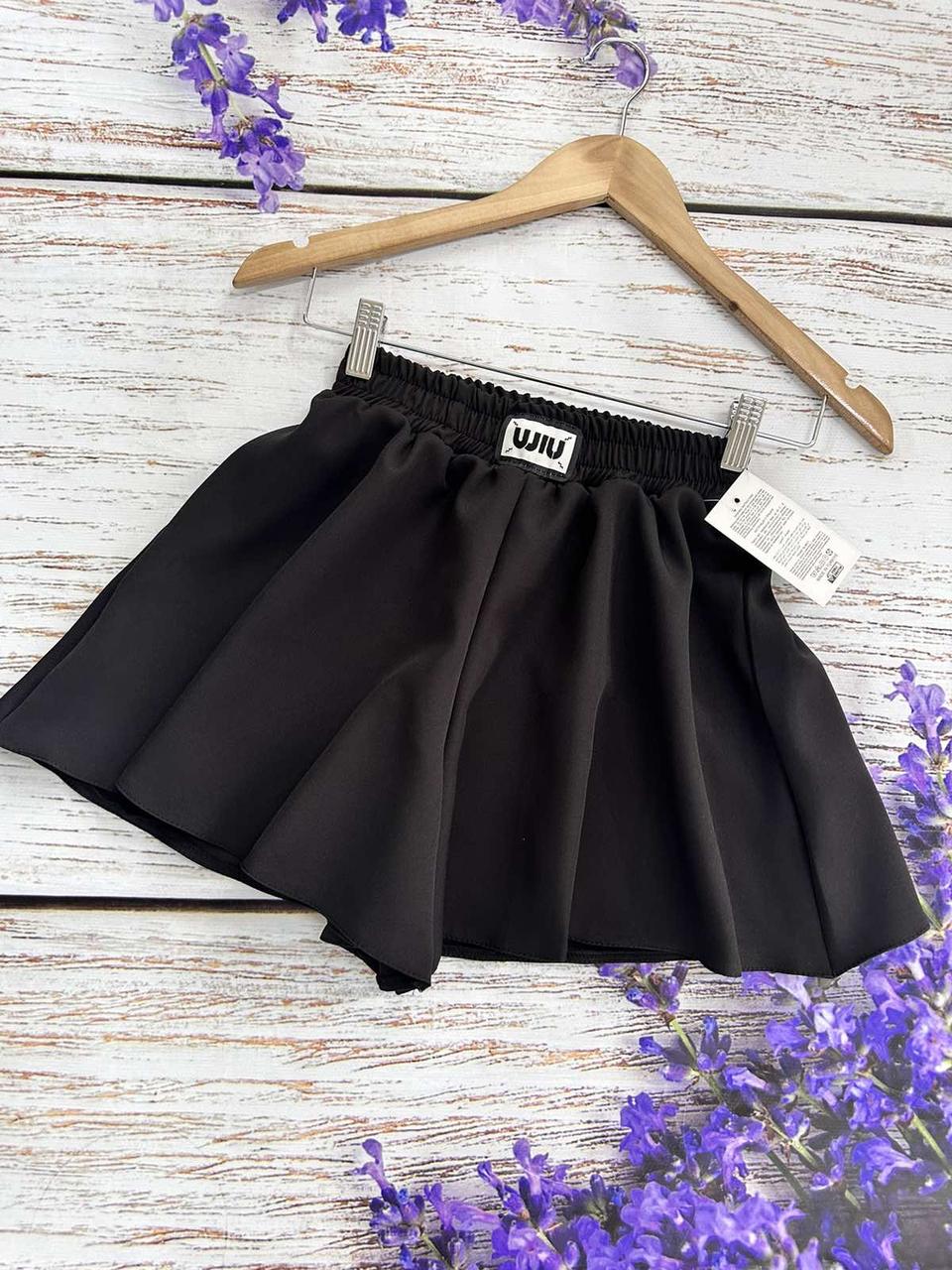 Шкільні дитячі шорти Мом для дівчаток чорного кольору розміри 134, 140, 146, 152, 158