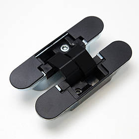 Петля дверна прихована ANSELMI AN 150 24Х110 ММ (20 КГ) матовий чорний з ковпачками